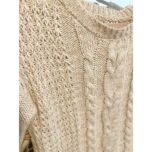 JJ Basics Cable-Waffle Knit Pull Over Sweater SZ S - Picture 5 of 9